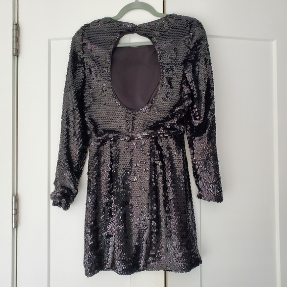 Rachel Zoe "Selita" Black Sequin Dress - Picture 3 of 8